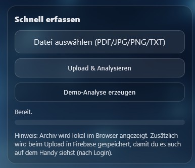 DigitalAkten Upload und Erfassung