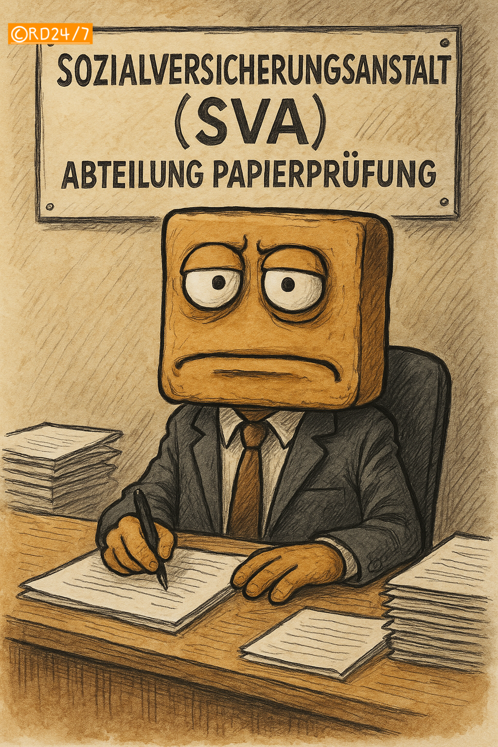 SVA – Abteilung Papierprüfung (Satire)