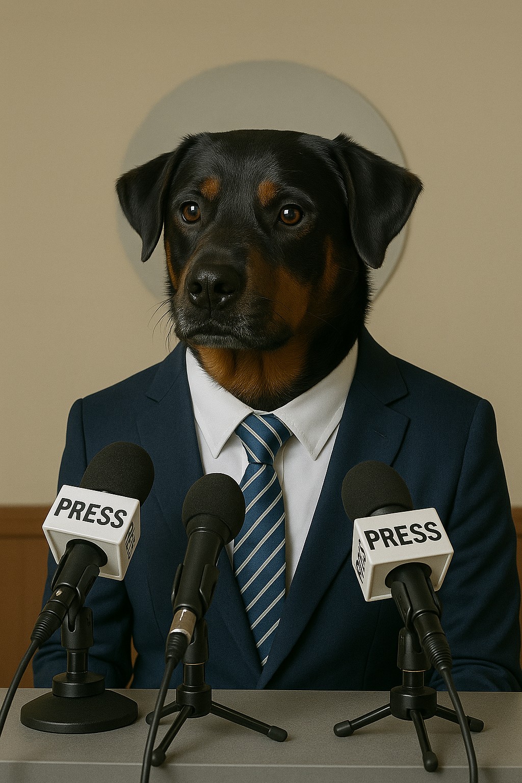Susi bei der Pressekonferenz